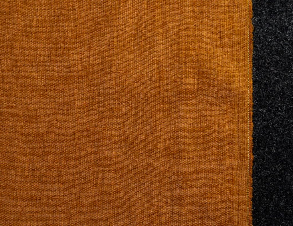 Mustard colour medium weight linen fabric supply