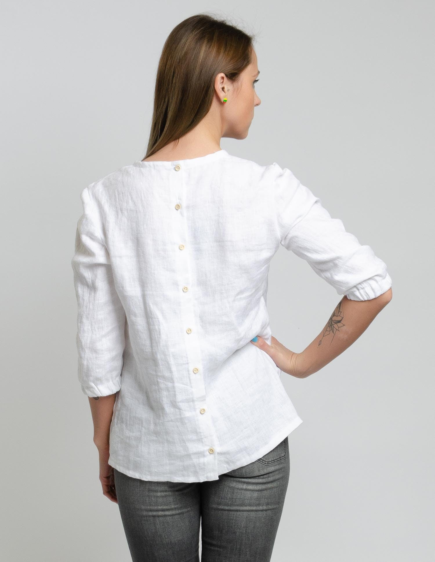 EMILY Linen blouse | White