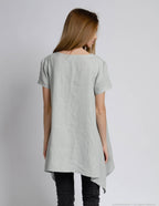 LINDA Linen tunic | Light grey