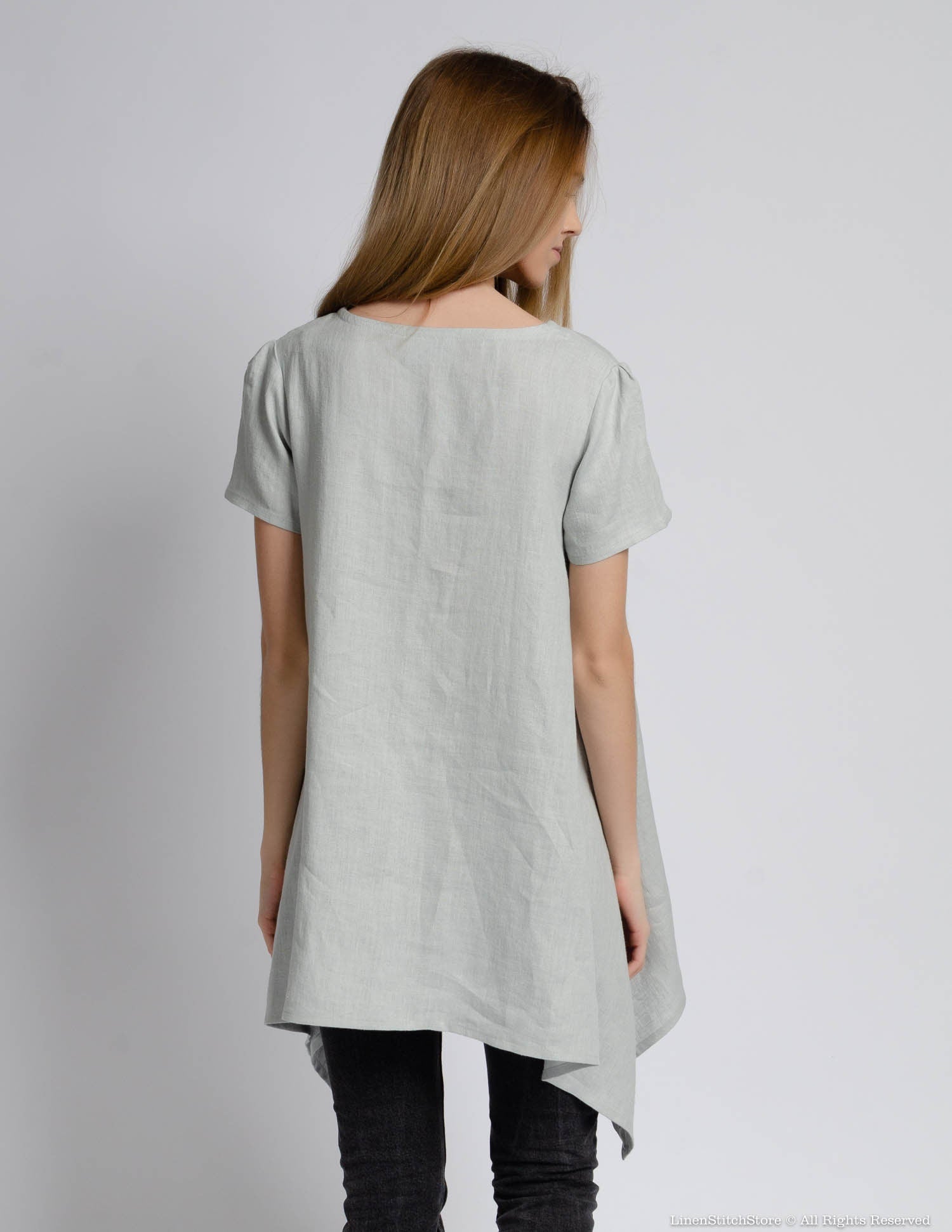 LINDA Linen tunic | Light grey