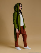 ALEXANDRA Linen hoodie | Olive
