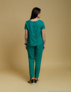 RUTH Linen pants | Emerald green