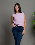 MONIKA Linen top | Light purple