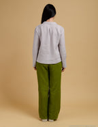 LETICIA Linen blouse | Light grey