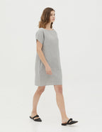 SANDRA Linen dress | Navy stripes