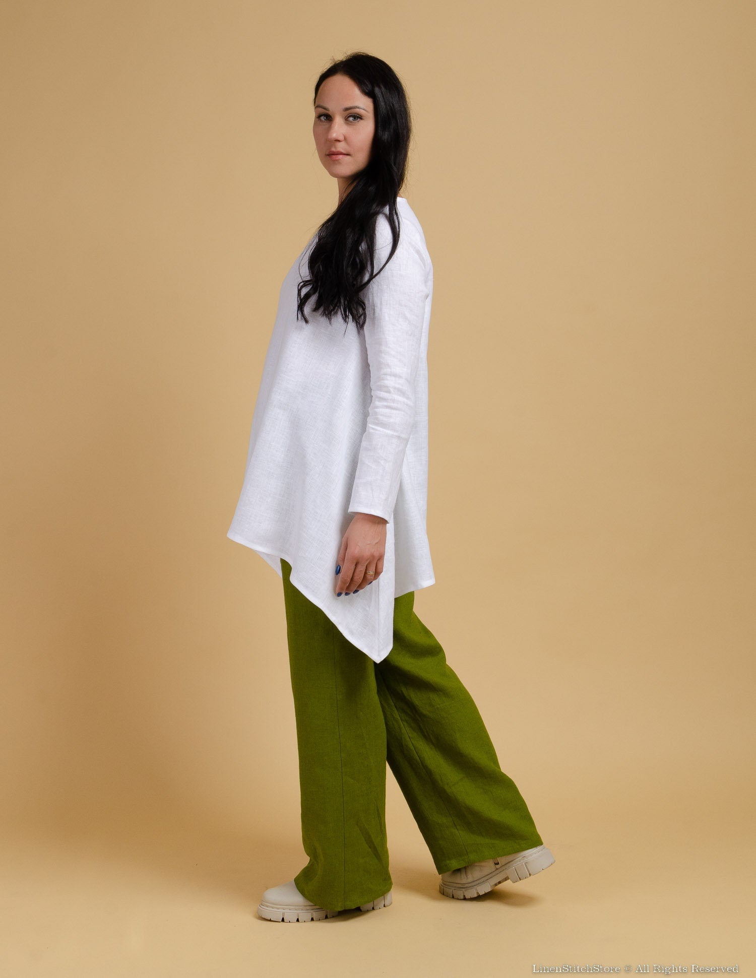 AURORA  Linen tunic | White