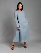 SARAH linen dress | Electric dots