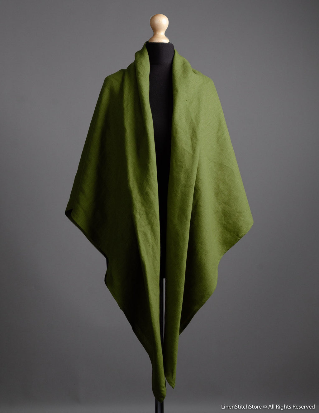 Linen shawl | Olive