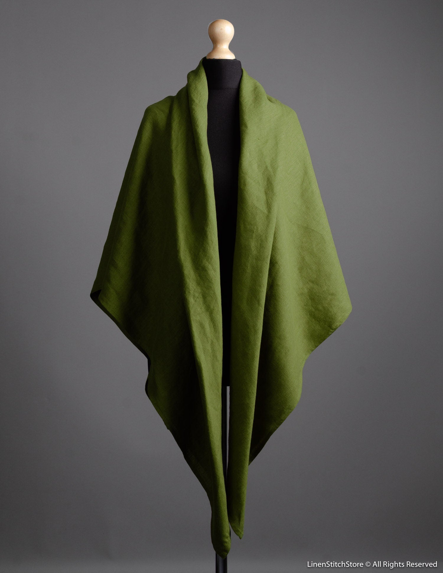 Linen shawl | Olive