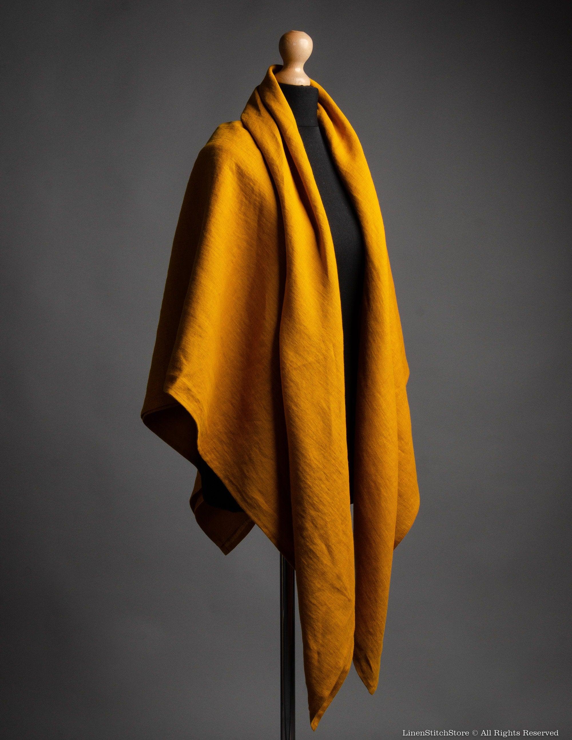 Linen shawl | Mustard