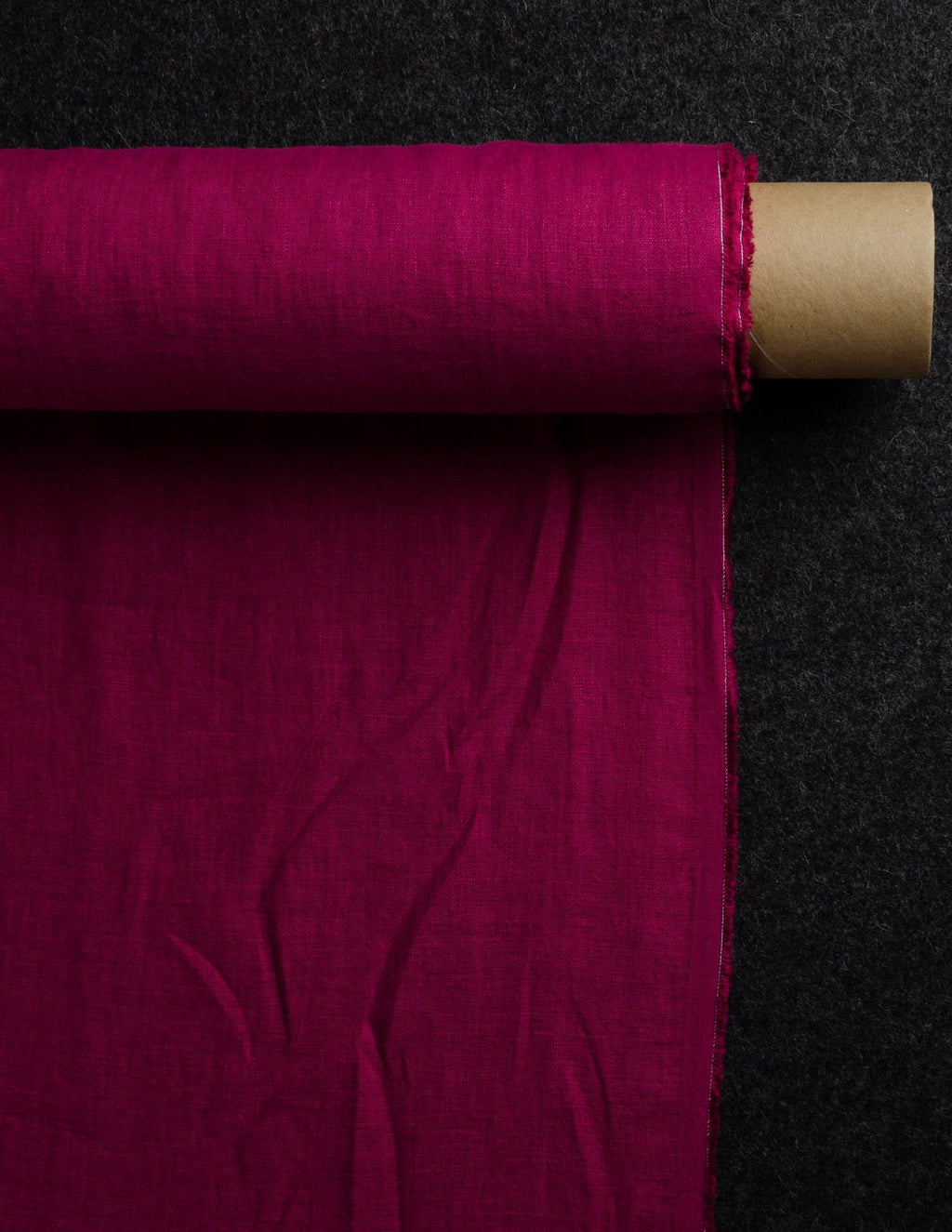 Rose color medium weight linen fabric supply