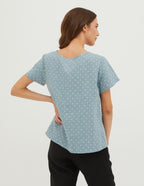 GABRIELA Linen blouse | Electric dots