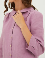 AMBER Linen blouse | Light purple