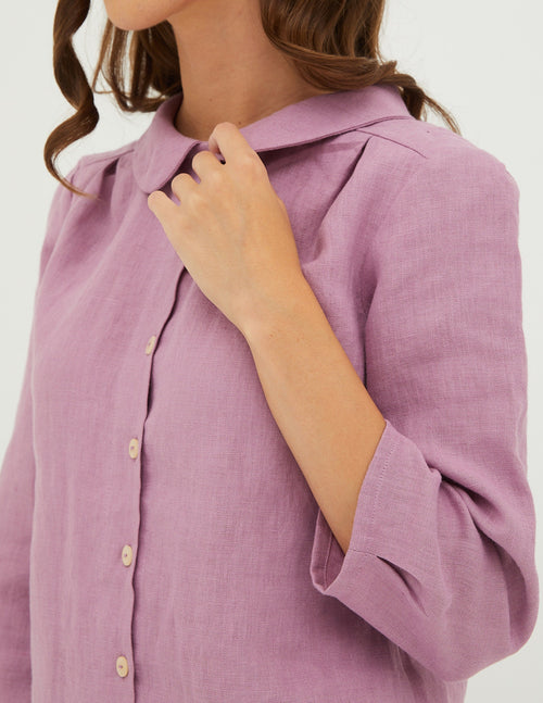 AMBER Linen blouse | Light purple