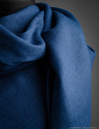 Linen shawl | Navy blue