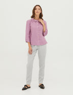 AMBER Linen blouse | Light purple