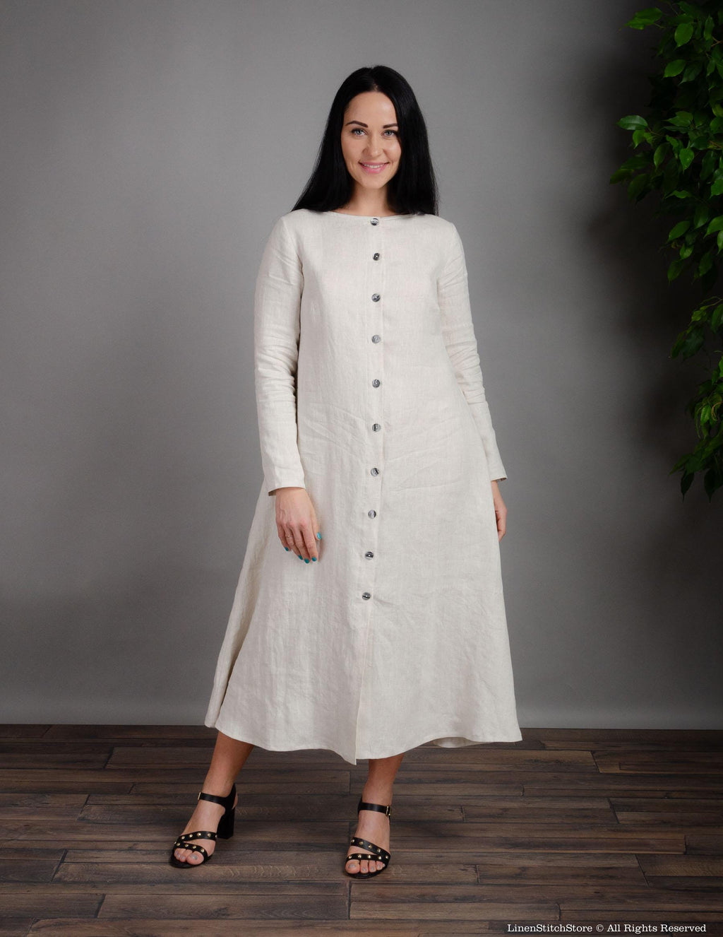 MELODY Linen dress | Natural