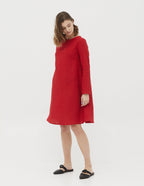 VERONICA Linen dress | Bright red