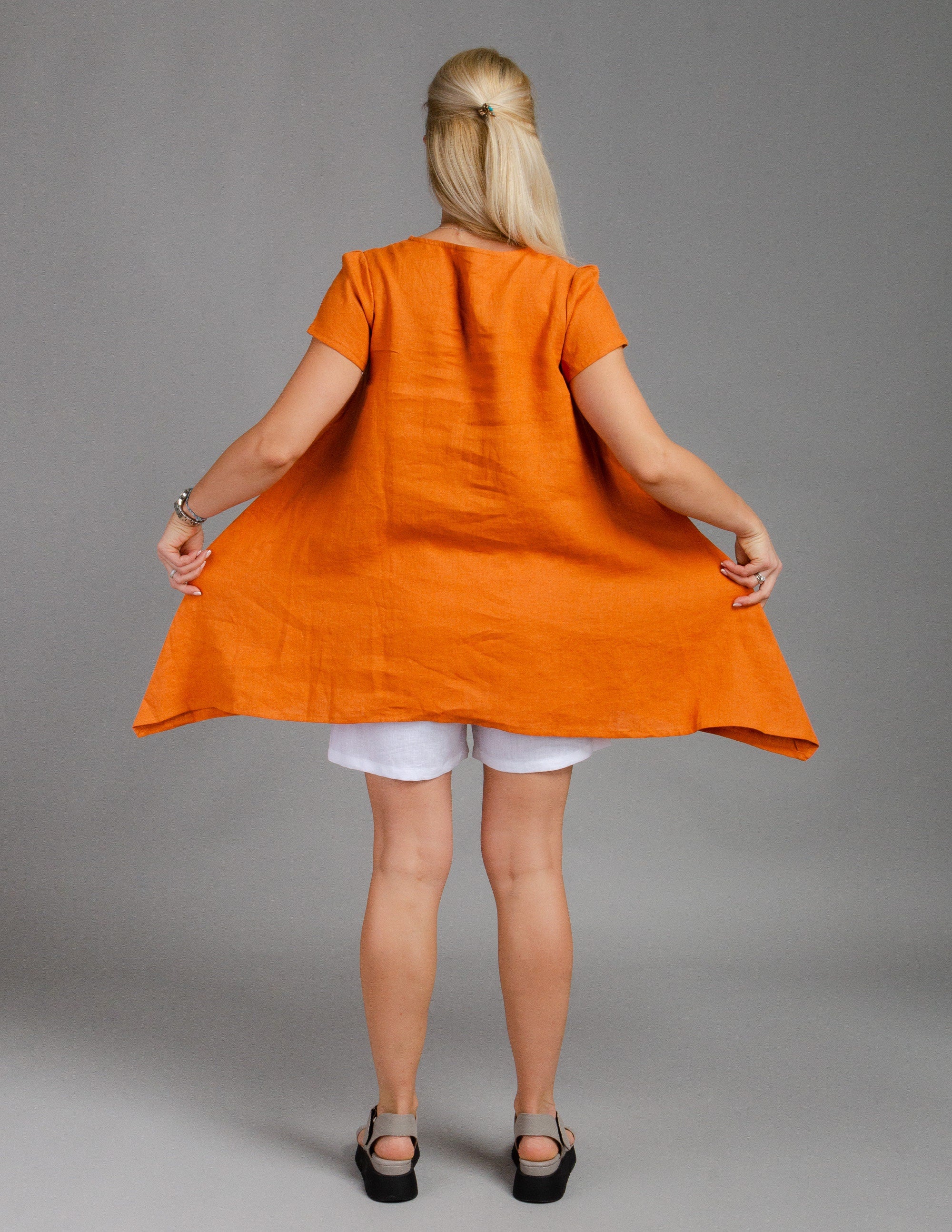 LINDA Linen tunic | Terracotta