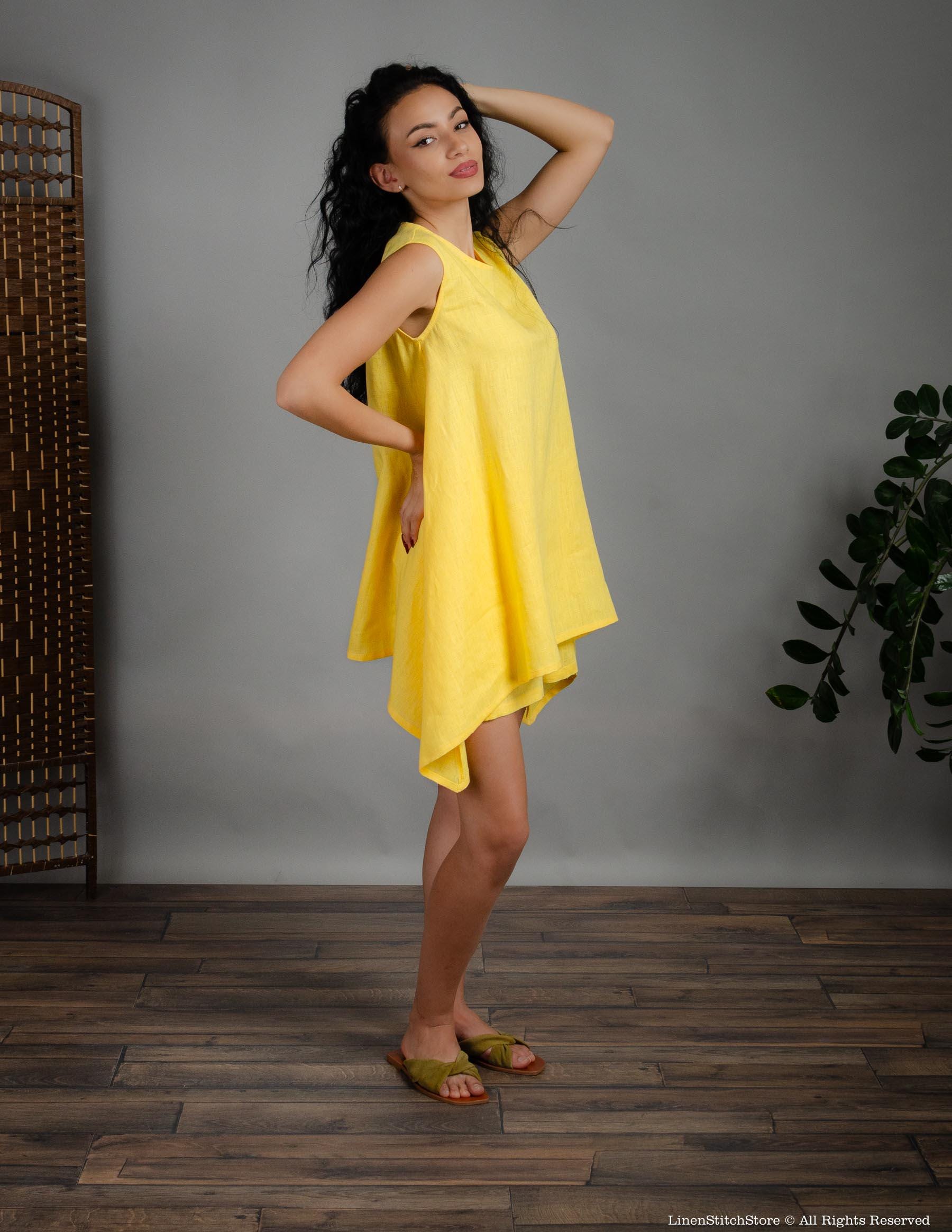 LAURA Linen tunic | Yellow