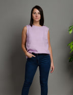 MONIKA Linen top | Light purple