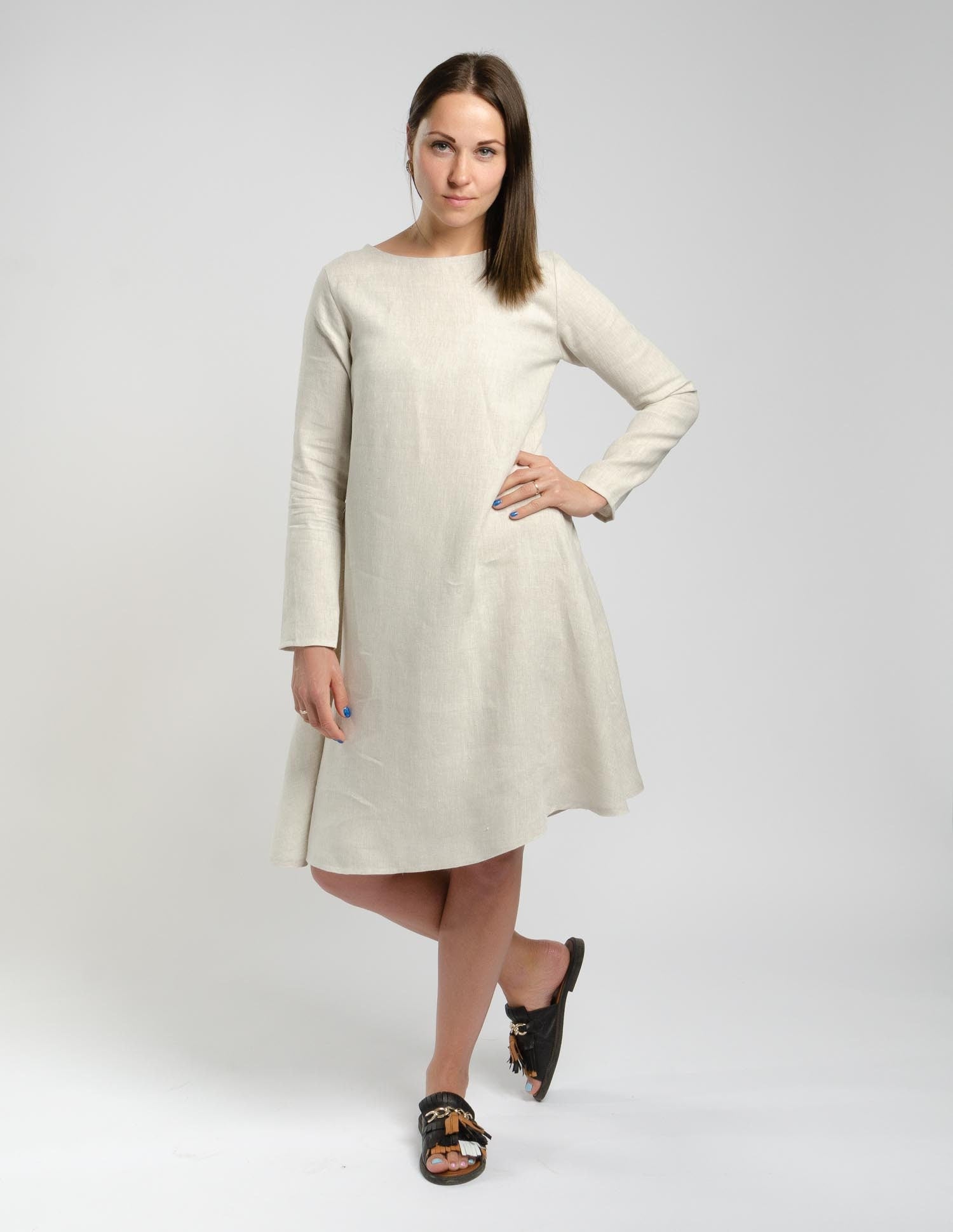 VERONICA Linen dress | Natural