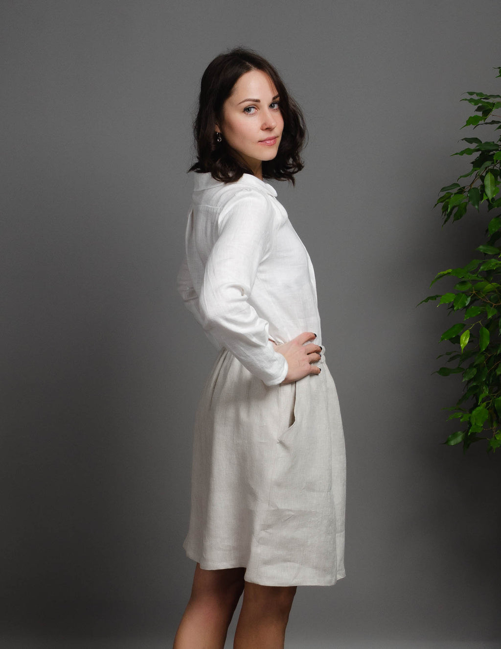NINA Linen skirt | Natural