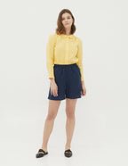 TAMARA Linen shorts | Navy blue