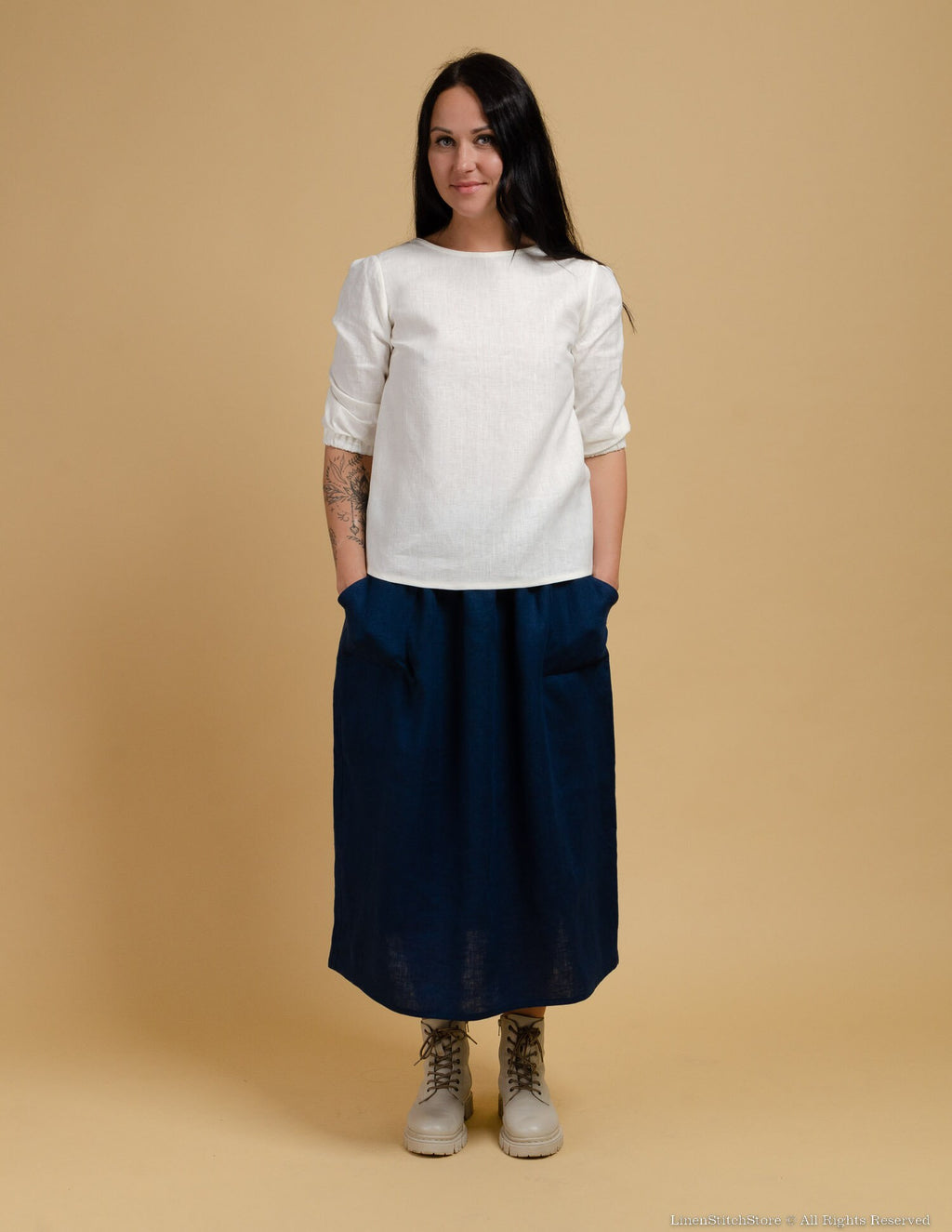 EMILY Linen blouse | Ivory