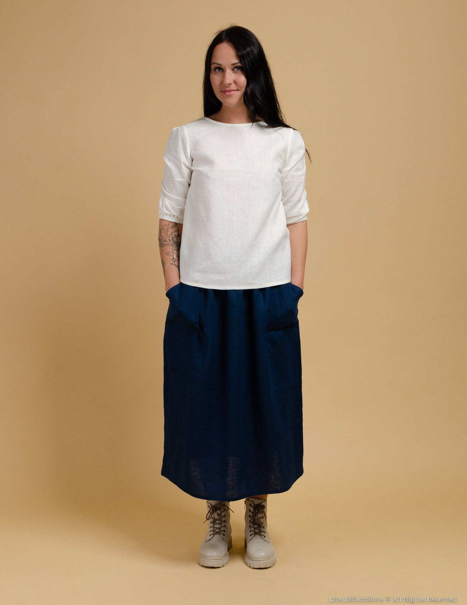 EMILY Linen blouse | Ivory