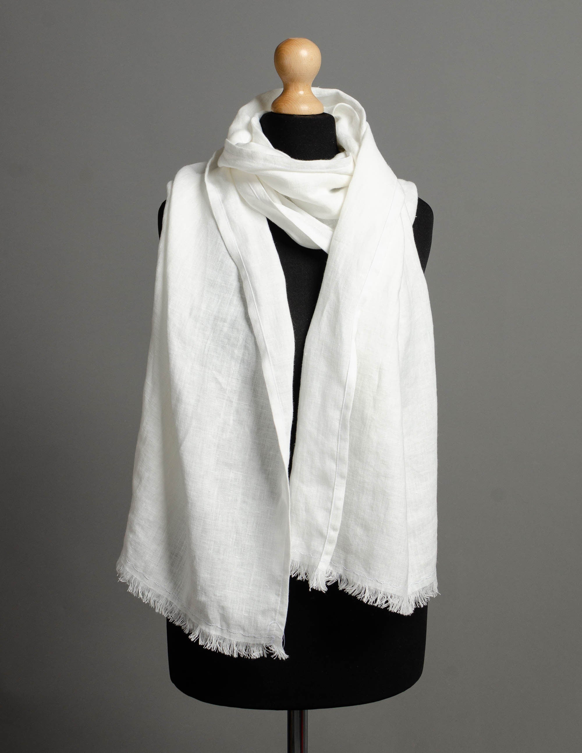 Linen scarf | White