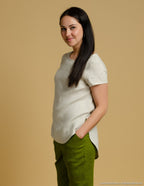 DEBORAH Linen top | Natural