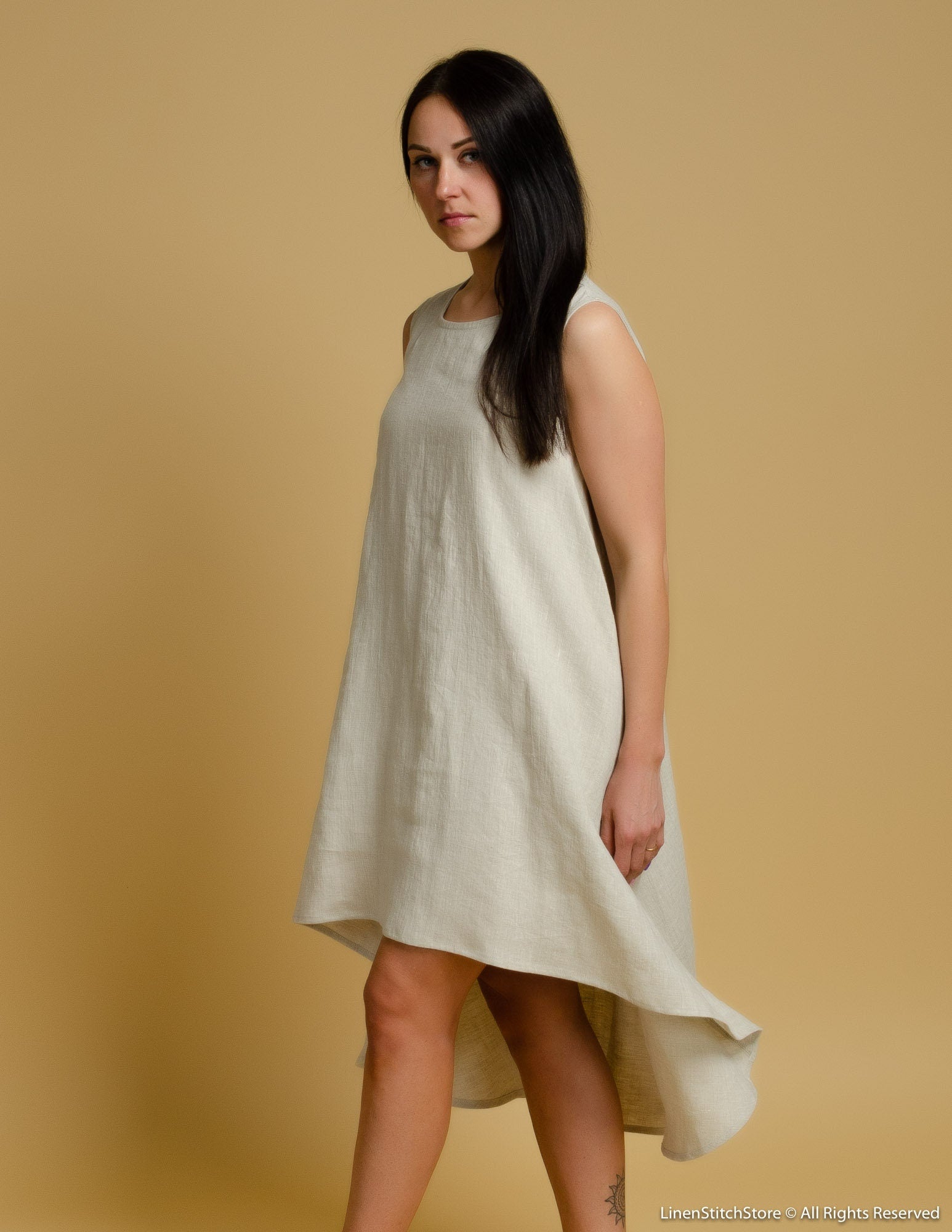 FLORA Linen dress | Natural