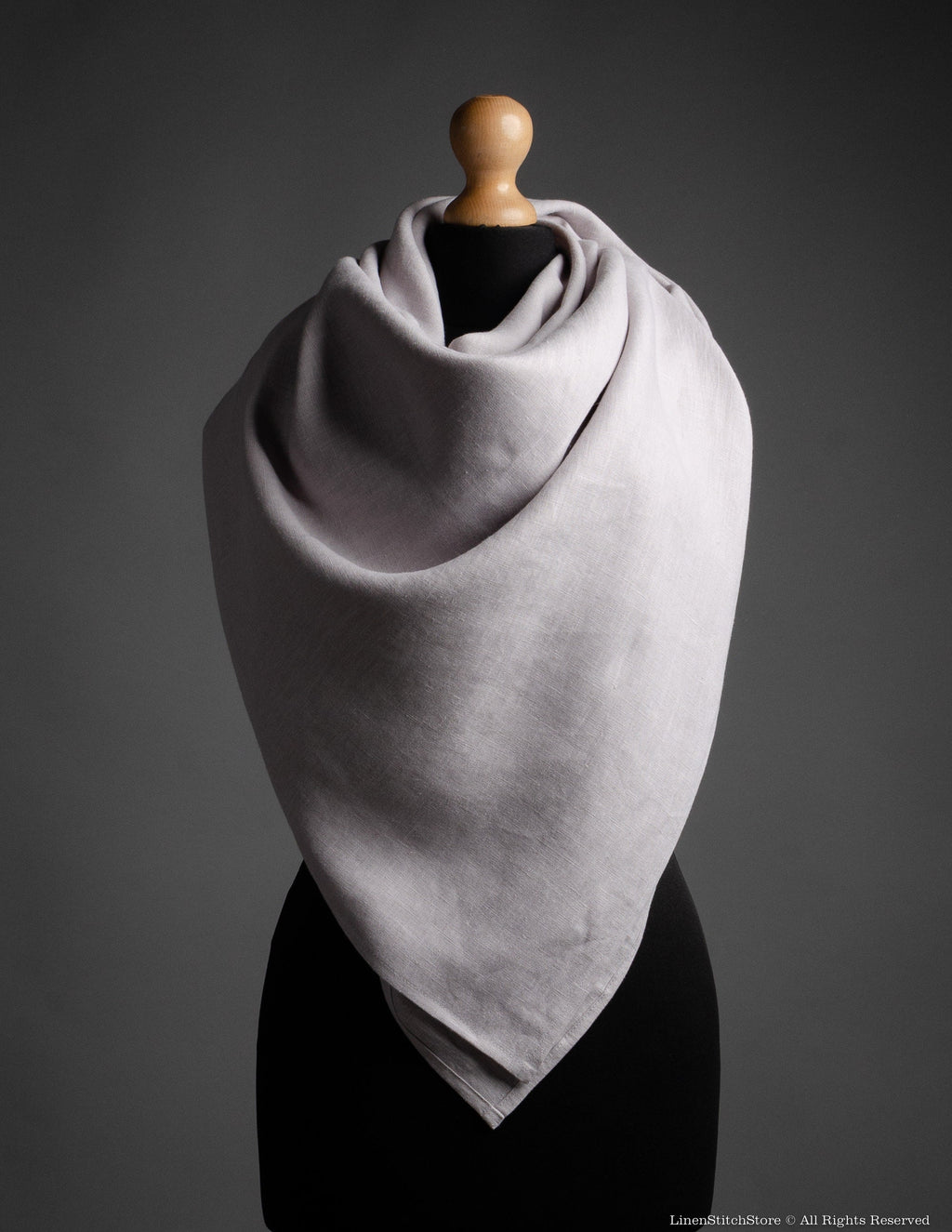 Linen shawl | Light grey