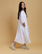 SHANON Linen dress | White