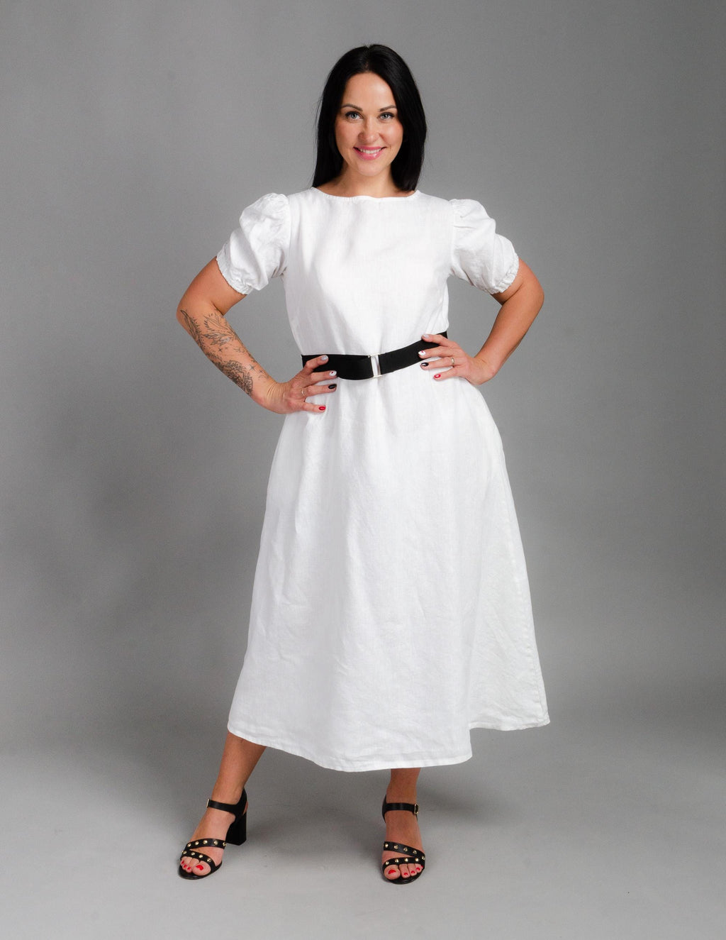 LOVE long linen dress | White
