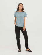 GABRIELA Linen blouse | Electric dots