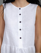 LUIZA Linen dress | White