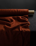 Hazelnut brown medium weight linen fabric supply