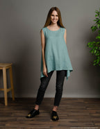 LAURA Linen tunic | Electric blue