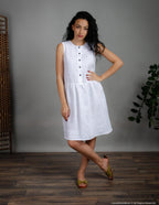 LUIZA Linen dress | White