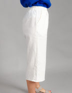 MELANIE Linen capris | Ivory