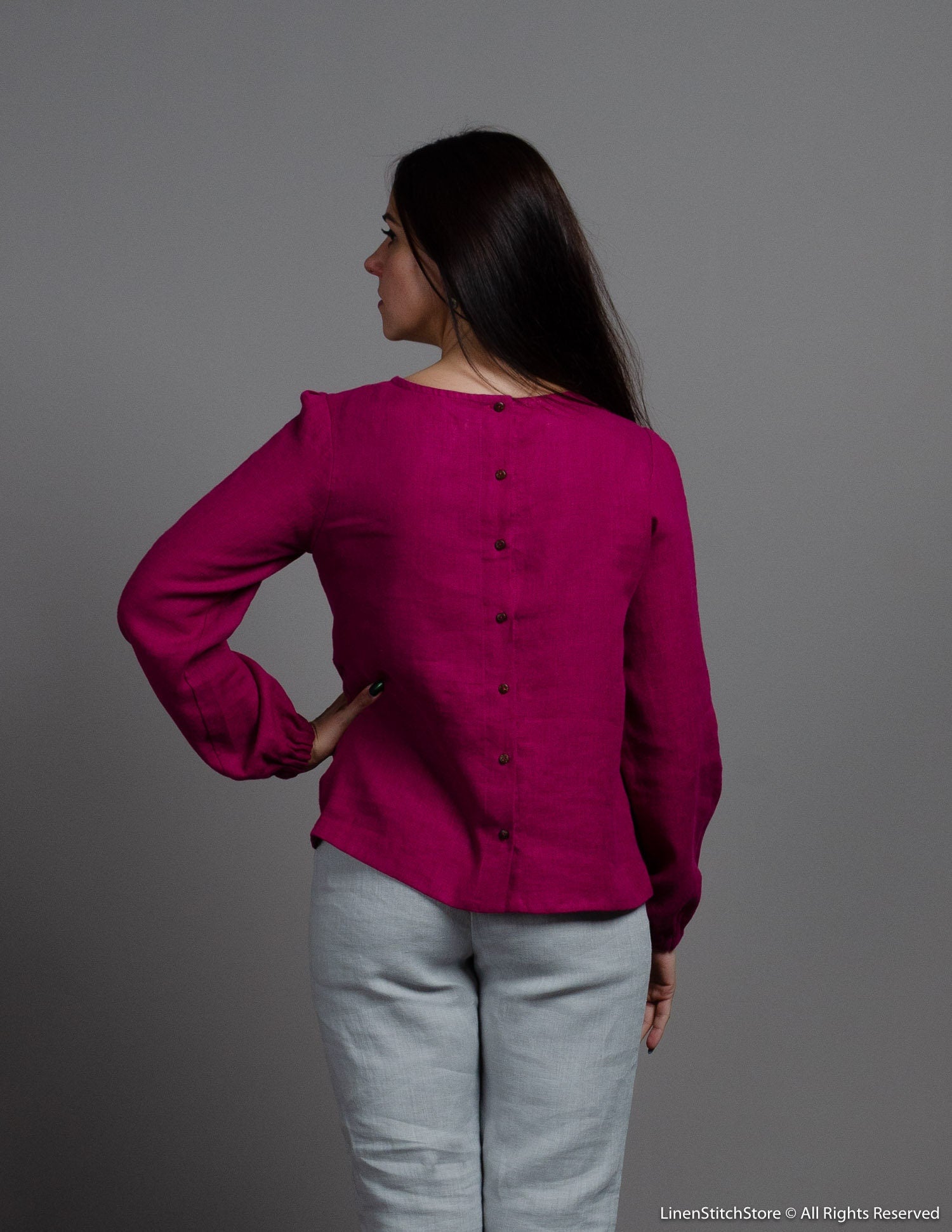 SANDY Linen blouse | Rose