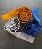 Natural linen ribbon belt