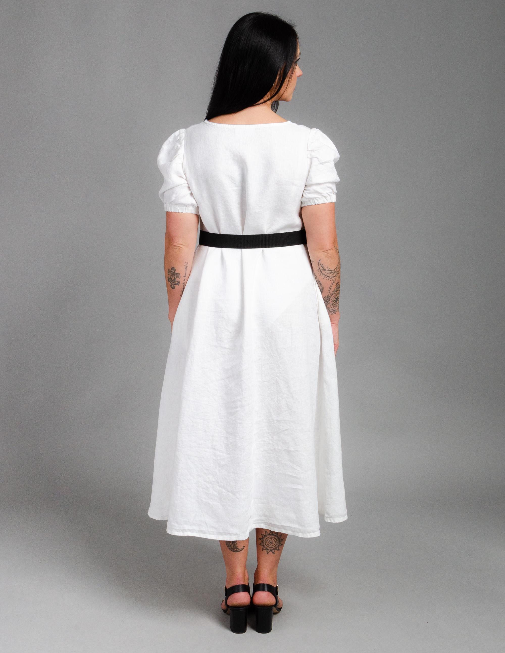 LOVE long linen dress | White