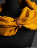 Linen loop scarf | Mustard