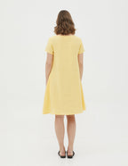 KIMBERLY Linen dress | Yellow