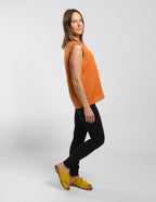 MONIKA Linen top | Terracotta