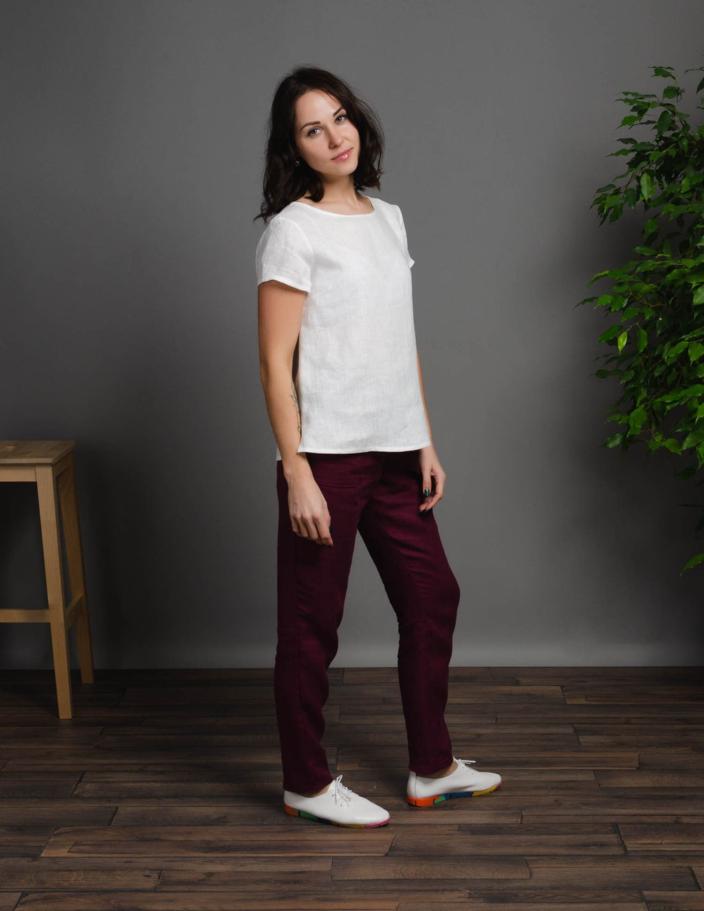 IEVA Linen top | White