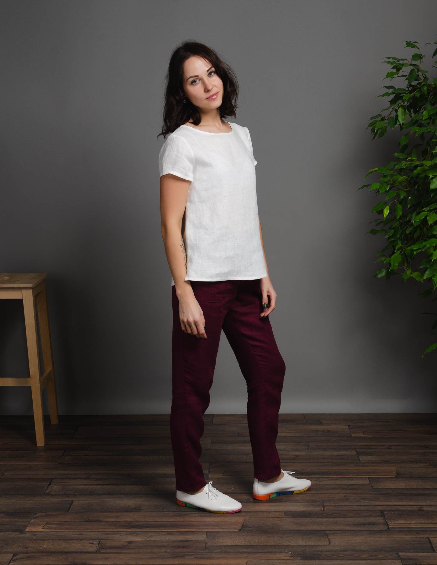 IEVA Linen top | White